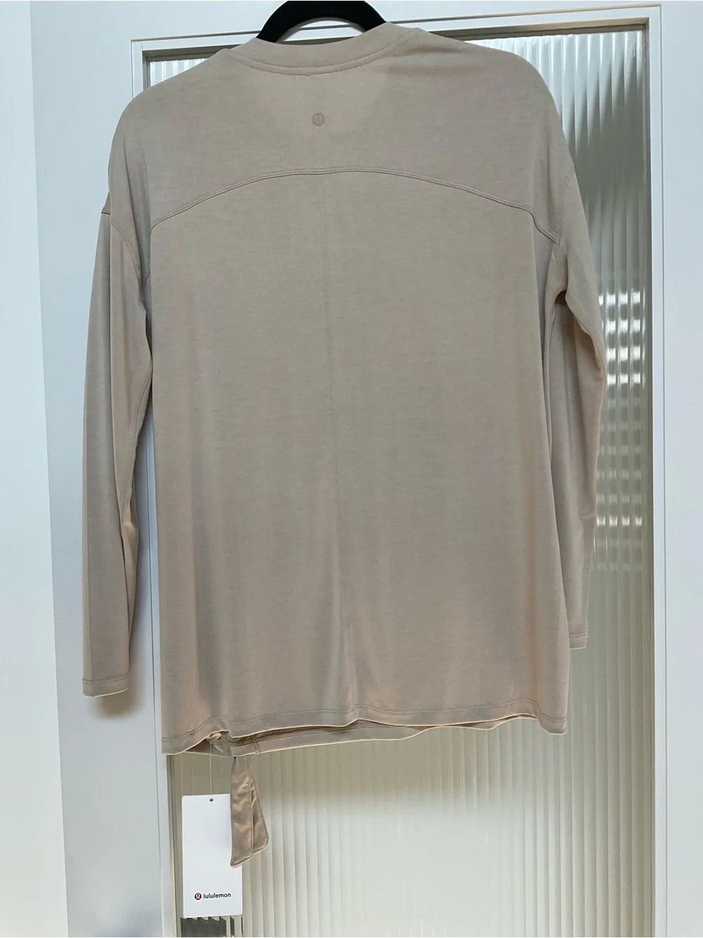 lululemon athletica Long-Sleeve Crewneck Top in Light Beige
